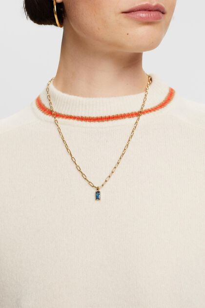 Halsband med hänge, rostfritt stål