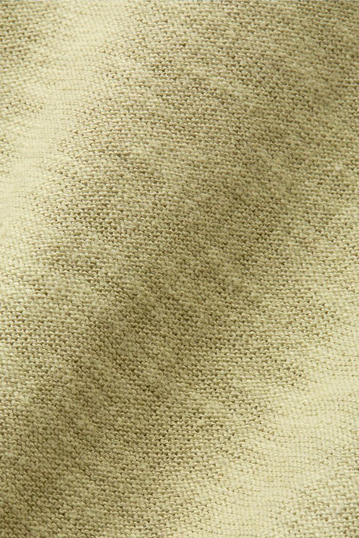 Kortärmad tröja, bomull-linnemix, LIGHT GREEN, detail image number 5