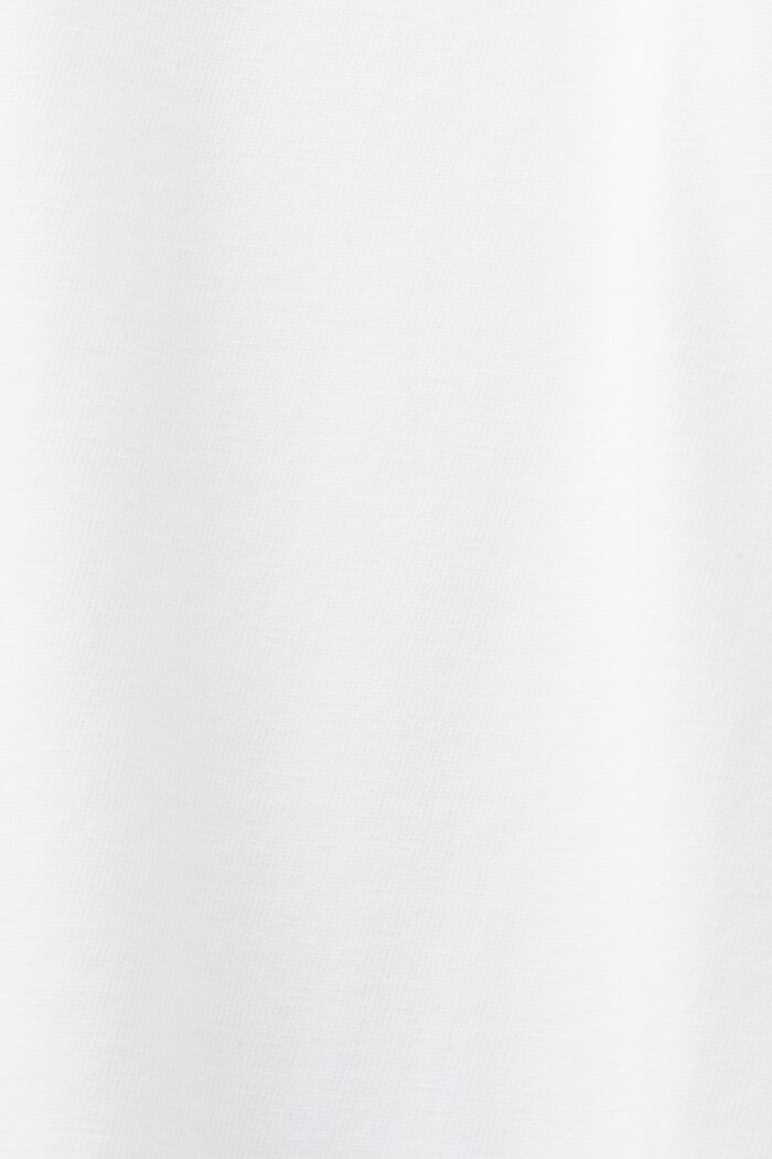 T-shirt i pimabomull med tryck, WHITE, detail image number 5