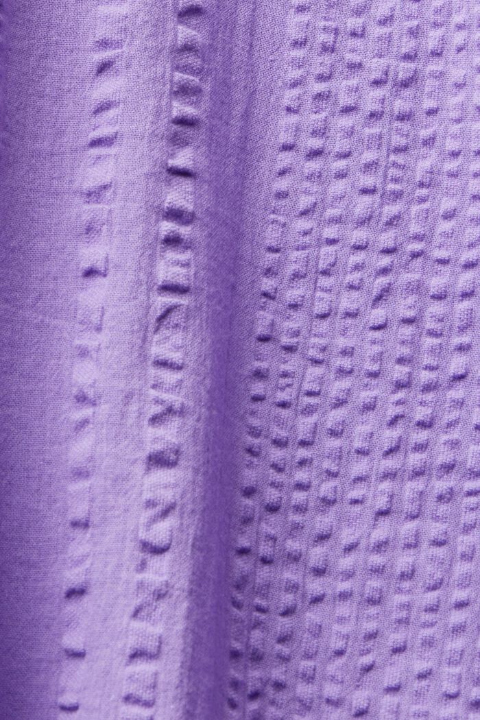 Klänning i strukturerad bomull, PURPLE, detail image number 5