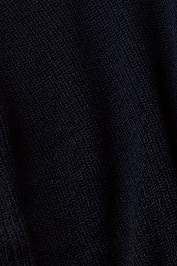 Stickad tröja med halvpolokrage, NAVY, detail image number 5