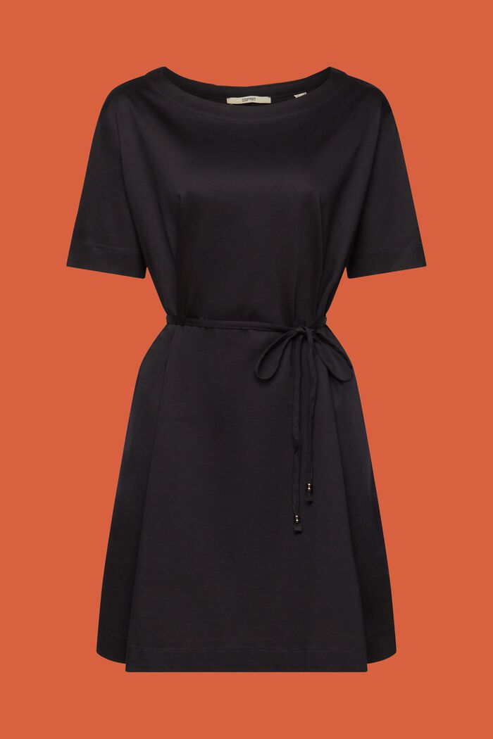 Jersey miniklänning, 100% bomull, BLACK, detail image number 6