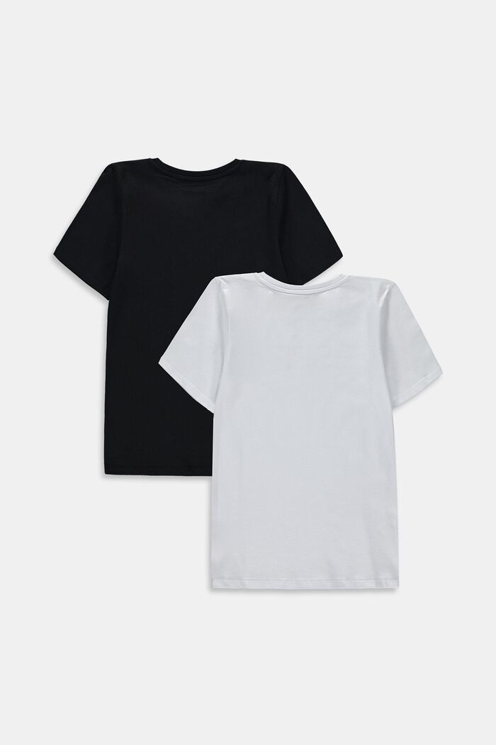 T-shirt med logotryck, 2-pack, WHITE, detail image number 1