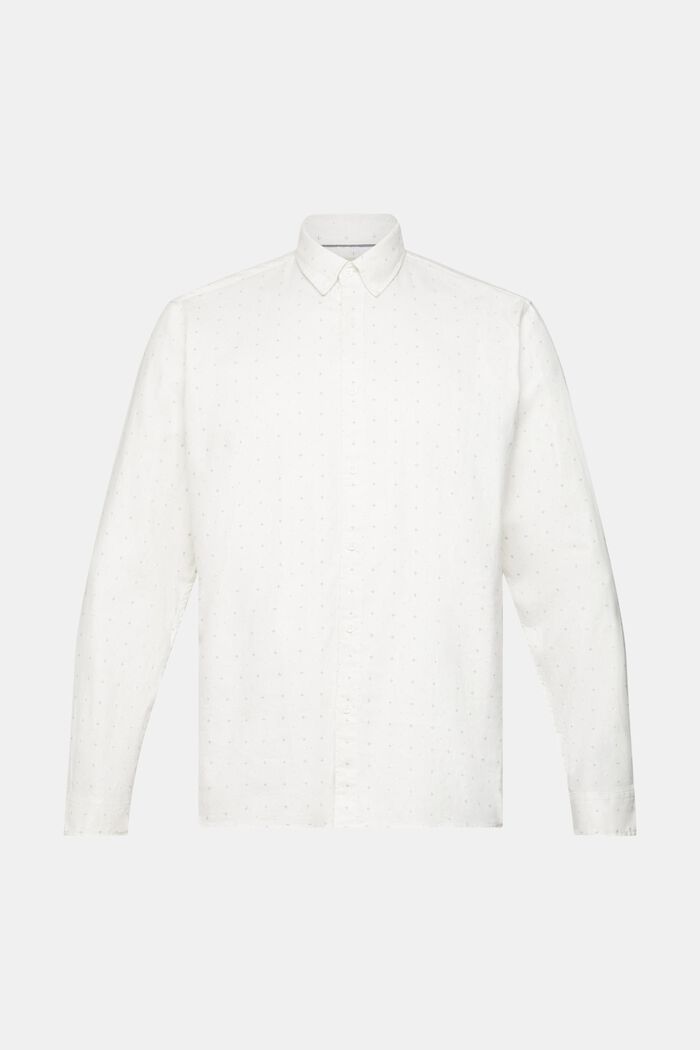 Button down-skjorta med mikromönster, OFF WHITE, detail image number 5