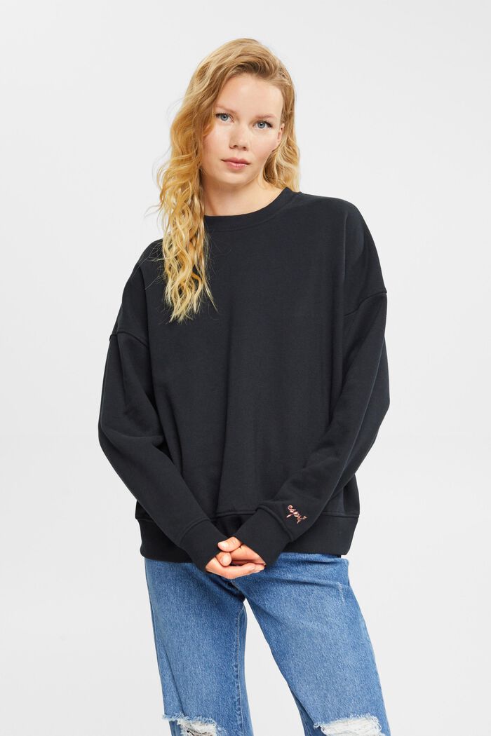 Sweatshirt, BLACK, detail image number 1