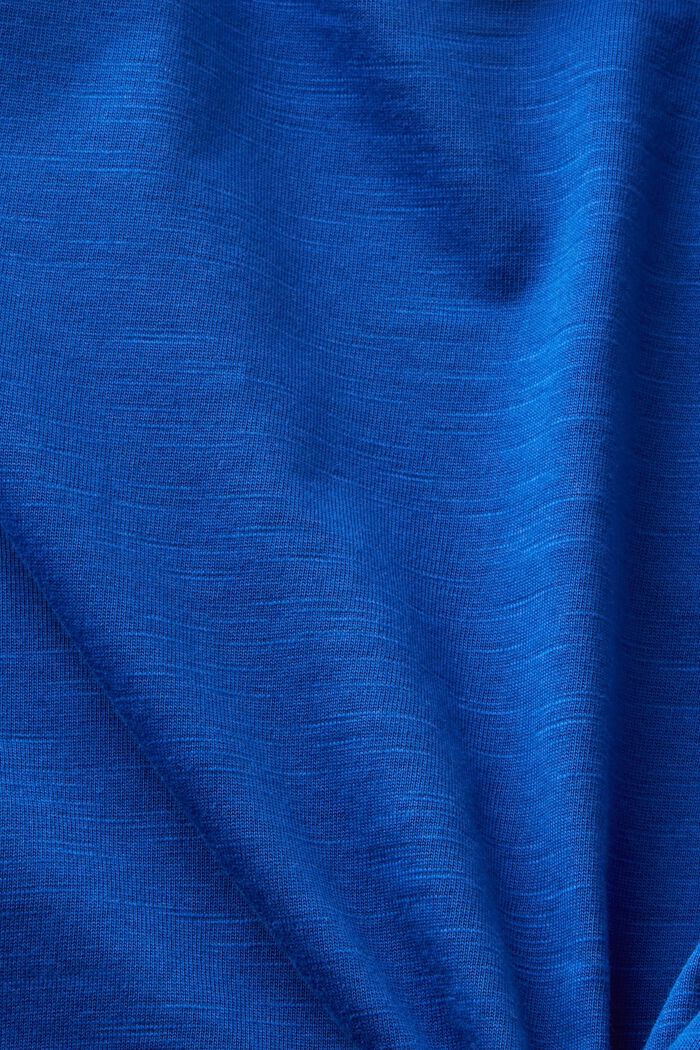 T-shirt med slub-struktur och rund ringning, BRIGHT BLUE, detail image number 5