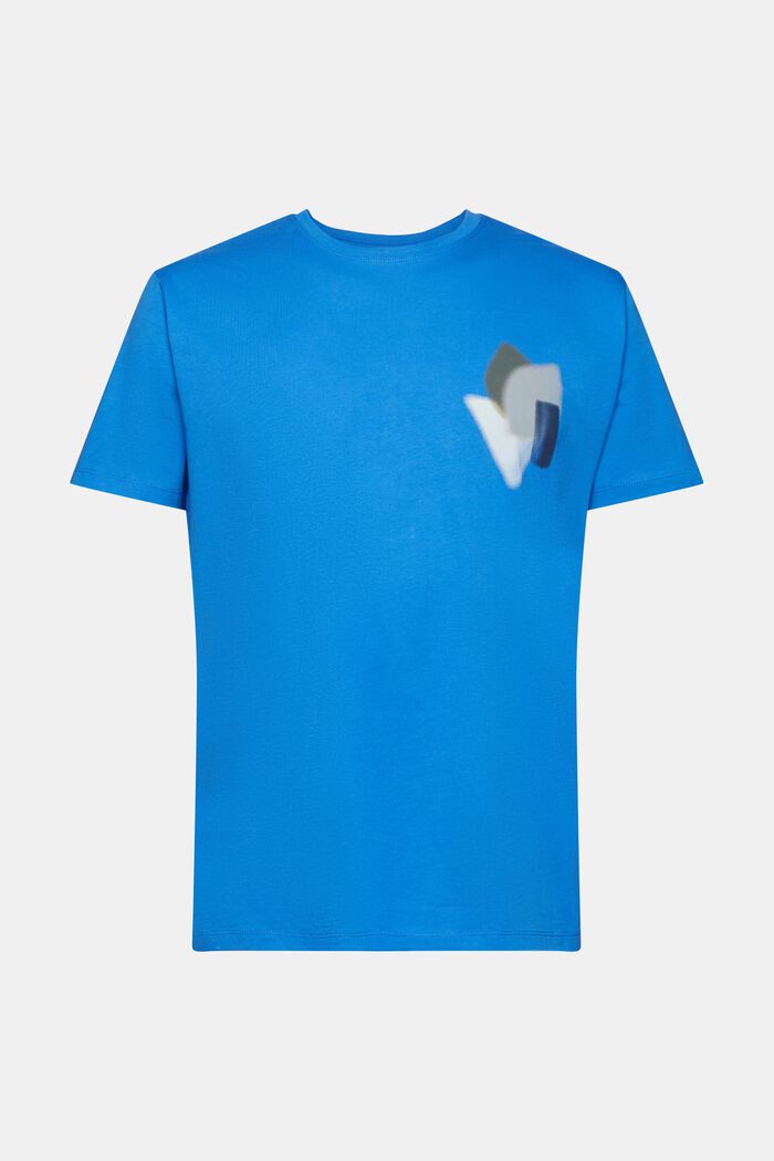 T-shirt med tryck på bröstet, BLUE, detail image number 2