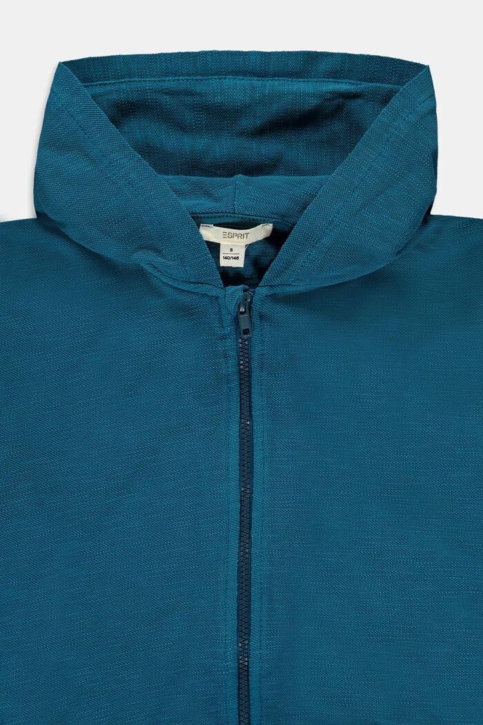 Sweatshirts cardigan, DARK TEAL GREEN, detail image number 2