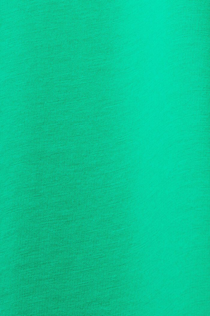 T-shirt i pimabomull-jersey med rund ringning, GREEN, detail image number 6