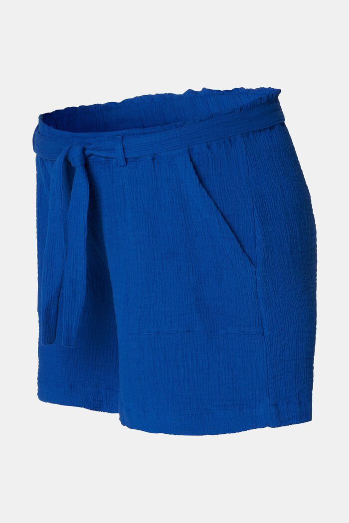 MATERNITY Shorts med linning under magen och skärp, ELECTRIC BLUE, detail image number 4