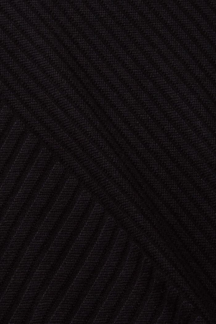 Ribbad halvpolokrage, BLACK, detail image number 4