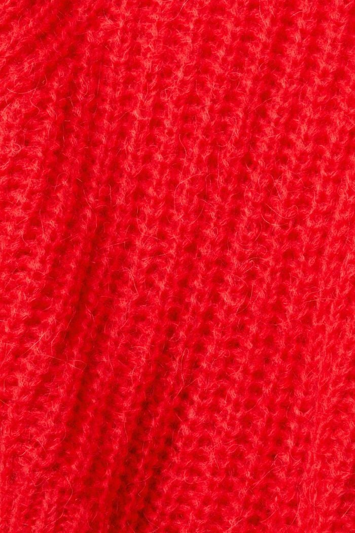 Med alpacka: stickad tröja, RED, detail image number 6