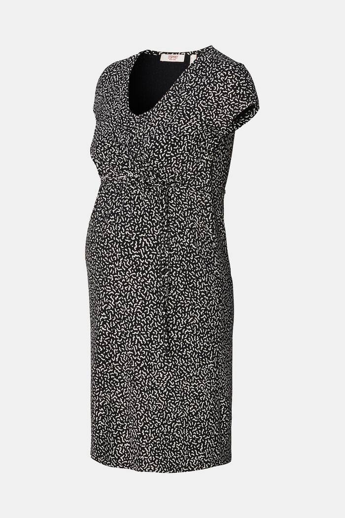 MATERNITY Amningsvänlig klänning med mönster, DEEP BLACK, detail image number 5