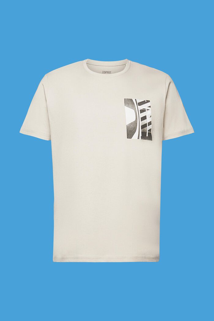 T-shirt med rund ringning, 100 % bomull, LIGHT GREY, detail image number 5