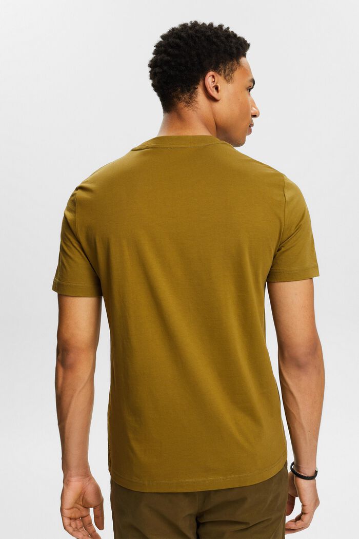 Jersey-T-shirt i ekologisk bomull, OLIVE, detail image number 2