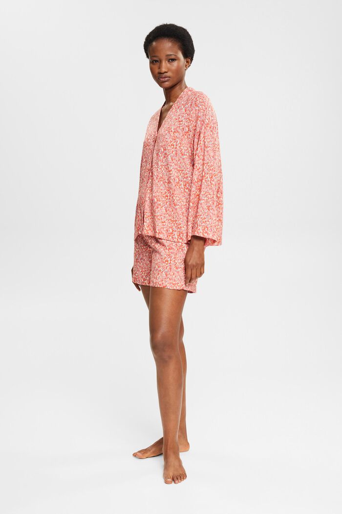 Pyjamas med prickigt mönster, LENZING™ ECOVERO™, TERRACOTTA, detail image number 1