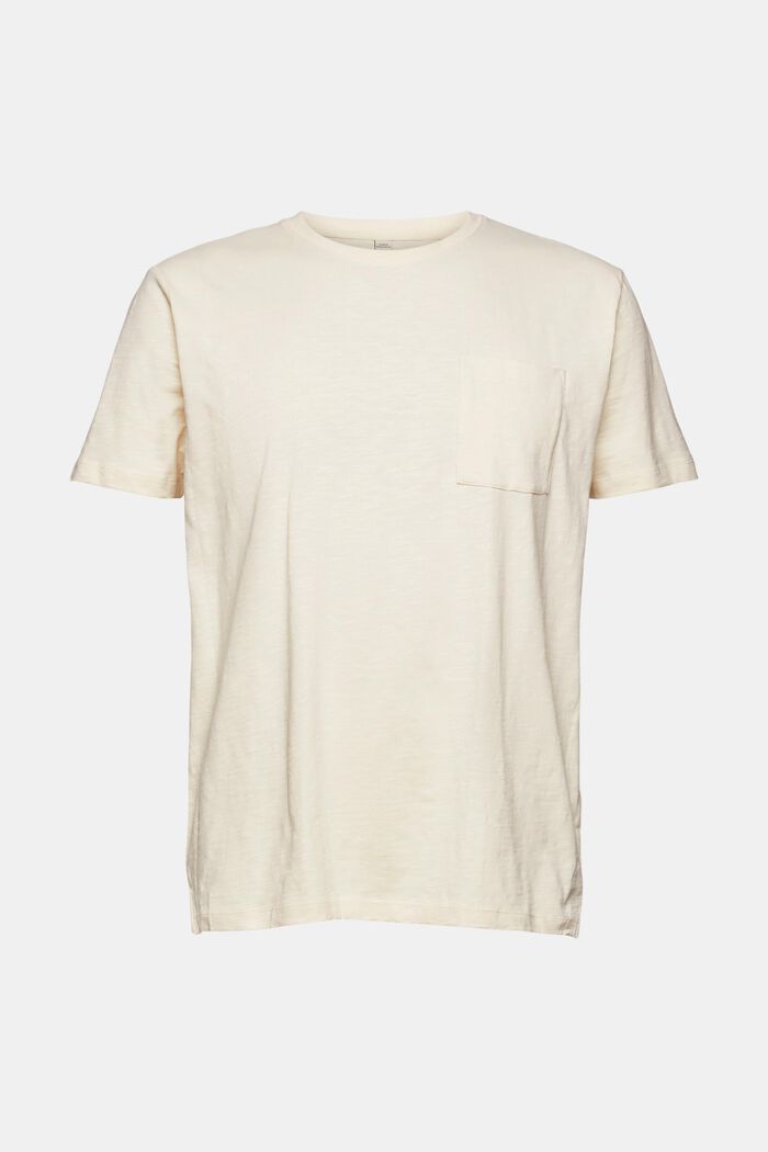 Jersey-T-shirt med bröstficka, CREAM BEIGE, detail image number 5