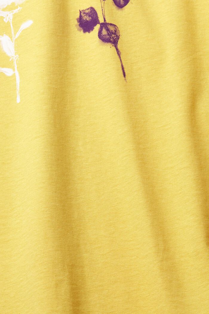 T-shirt med tryck, YELLOW, detail image number 1