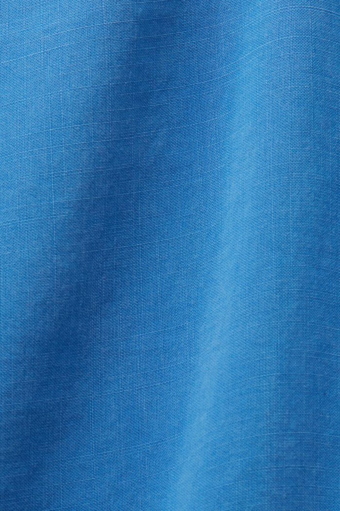 Ärmlös blus med resår i kragen, BRIGHT BLUE, detail image number 5