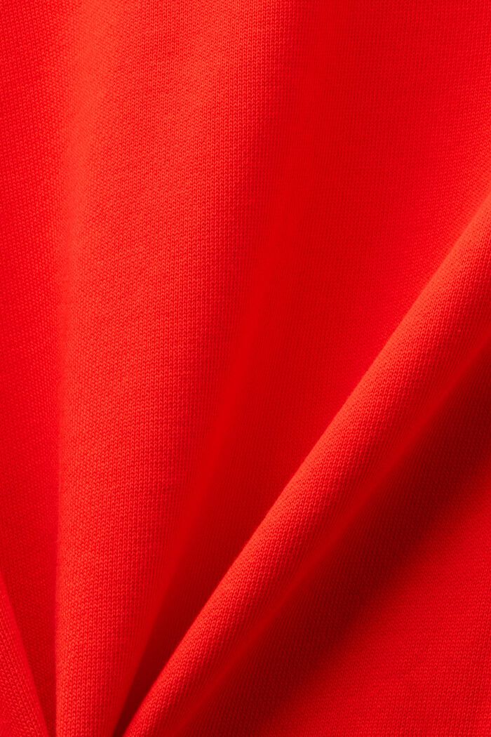 Oversized sweatshirtklänning med huva, RED, detail image number 5