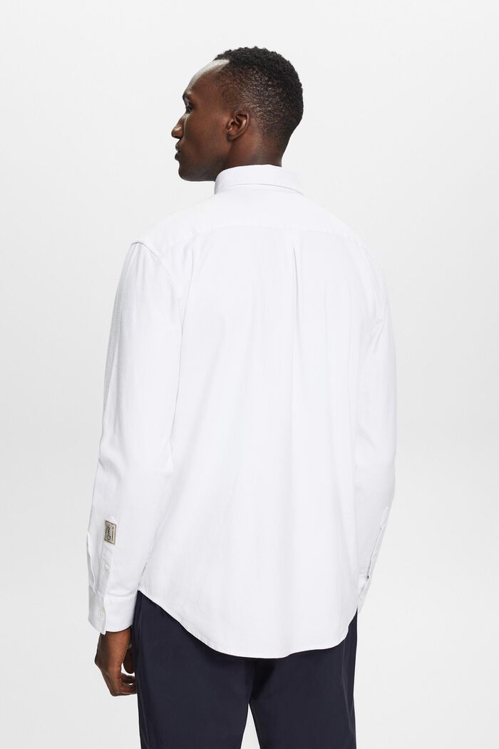 Skjorta i twill med normal passform, WHITE, detail image number 4