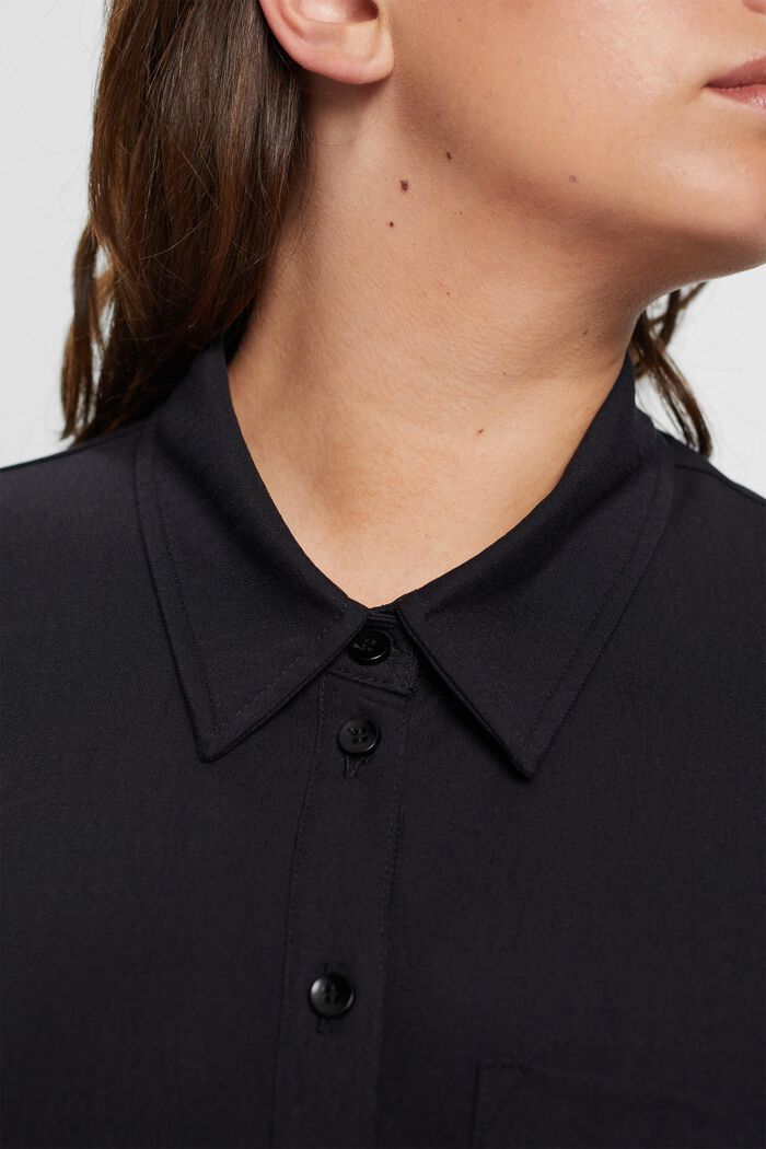 CURVY skjortklänning med knytskärp, BLACK, detail image number 0