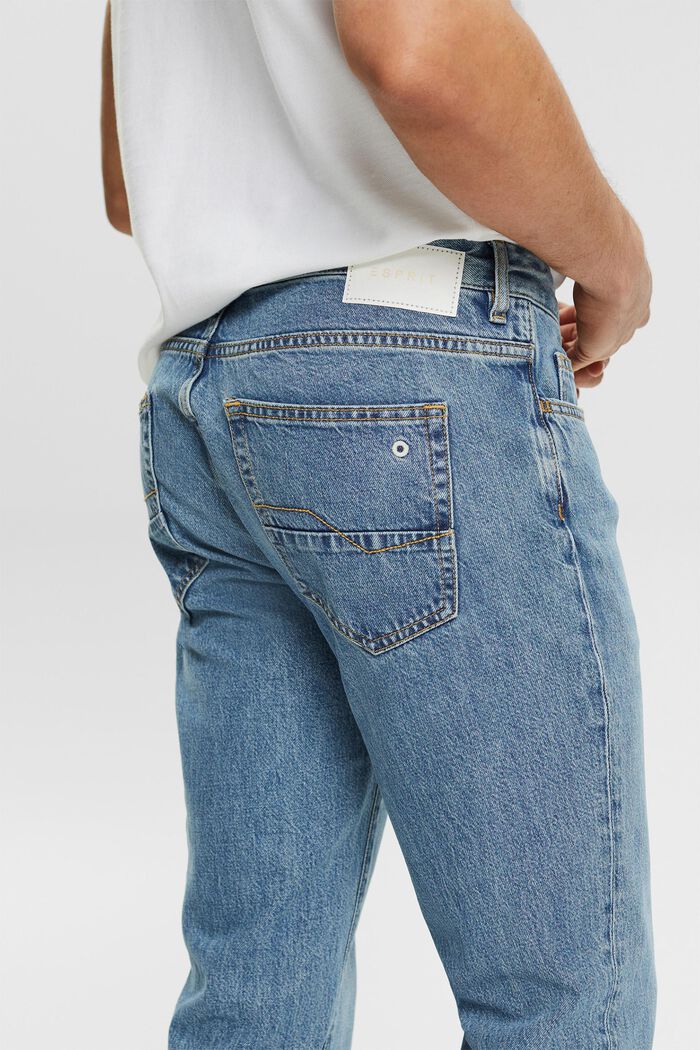 Jeans med knappslå, BLUE MEDIUM WASHED, detail image number 1