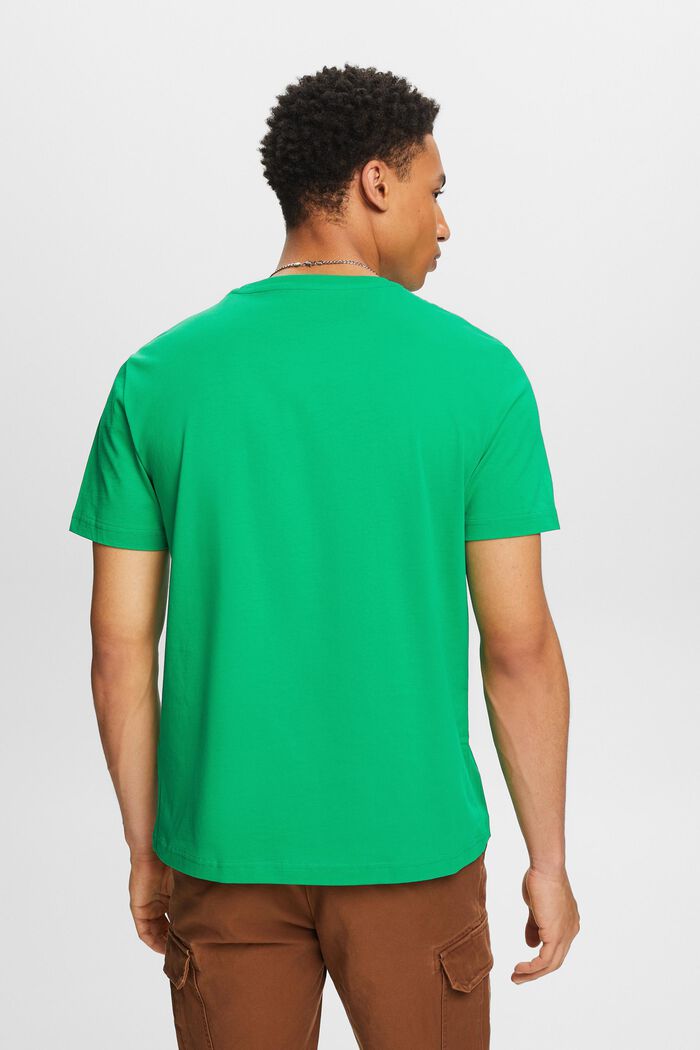 Kortärmad T-shirt med rund ringning, GREEN, detail image number 2