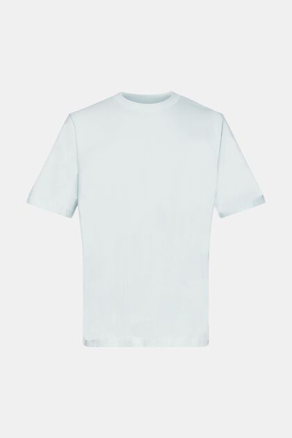 Bomulls-T-shirt med rund ringning