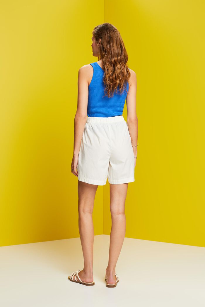 Pull-on shorts, 100% bomull, OFF WHITE, detail image number 3