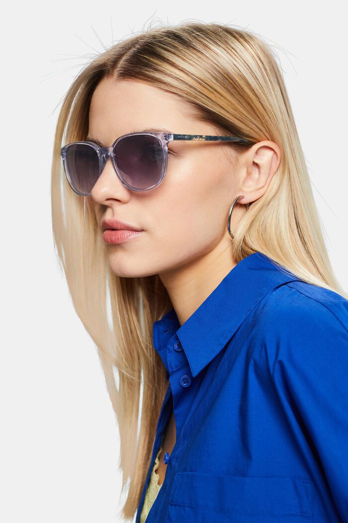 Tonade fyrkantiga solglasögon, BLUE, detail image number 4