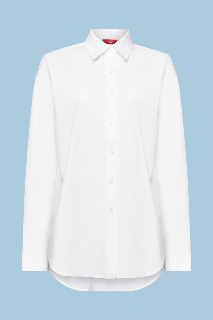Oversized button down-skjorta, WHITE, detail image number 6