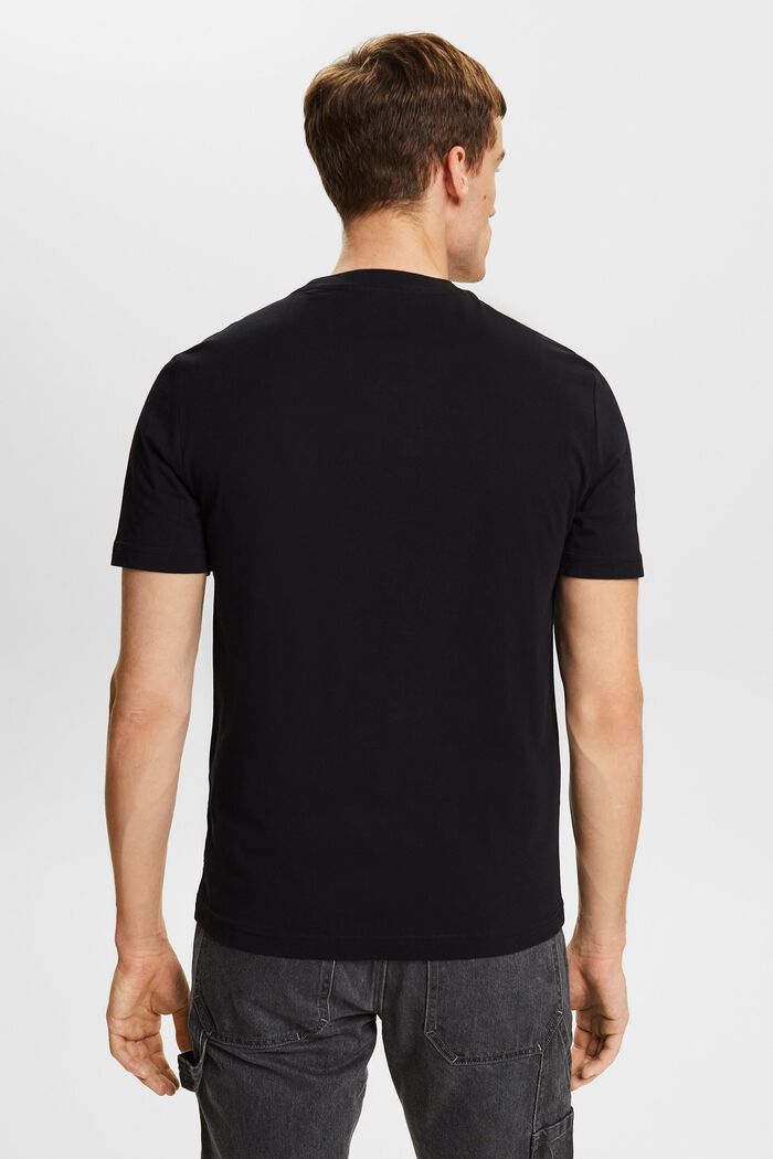 Jersey-T-shirt i ekologisk bomull, BLACK, detail image number 3