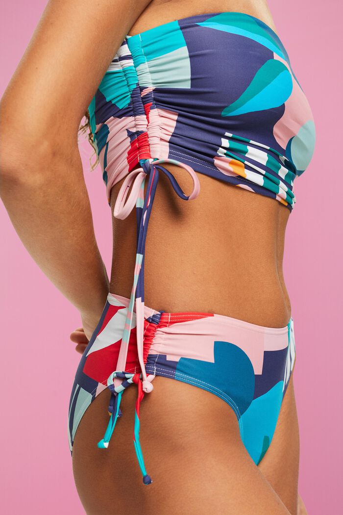 Bikiniöverdel i bandeaumodell med flerfärgat tryck, INK, detail image number 1