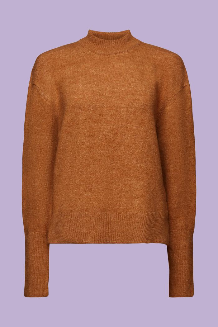 Sweatshirt med halvpolokrage, CARAMEL, detail image number 6