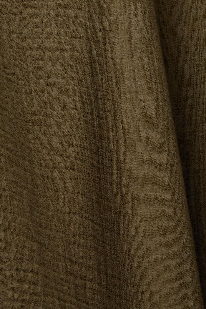 Skjorta i hållbar bomullsmuslin, KHAKI GREEN, detail image number 5