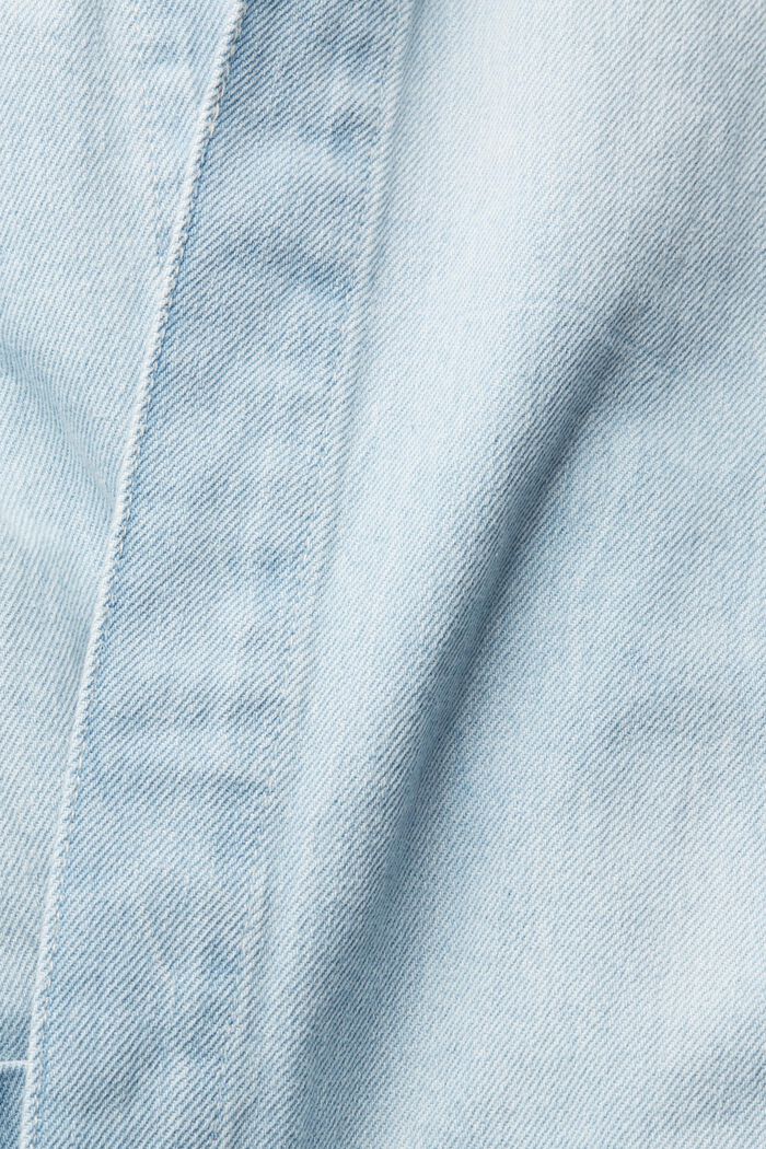Jeansjacka med knytskärp, BLUE LIGHT WASHED, detail image number 4
