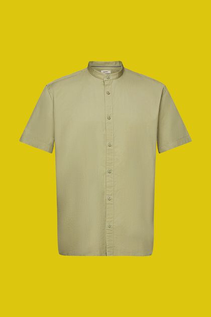 Bomullsskjorta med ståkrage