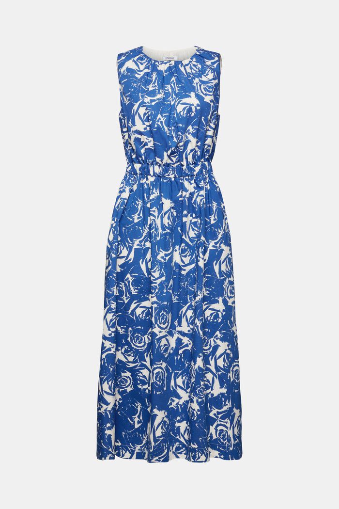 A-linjeformad klänning med tryck, BRIGHT BLUE, detail image number 5