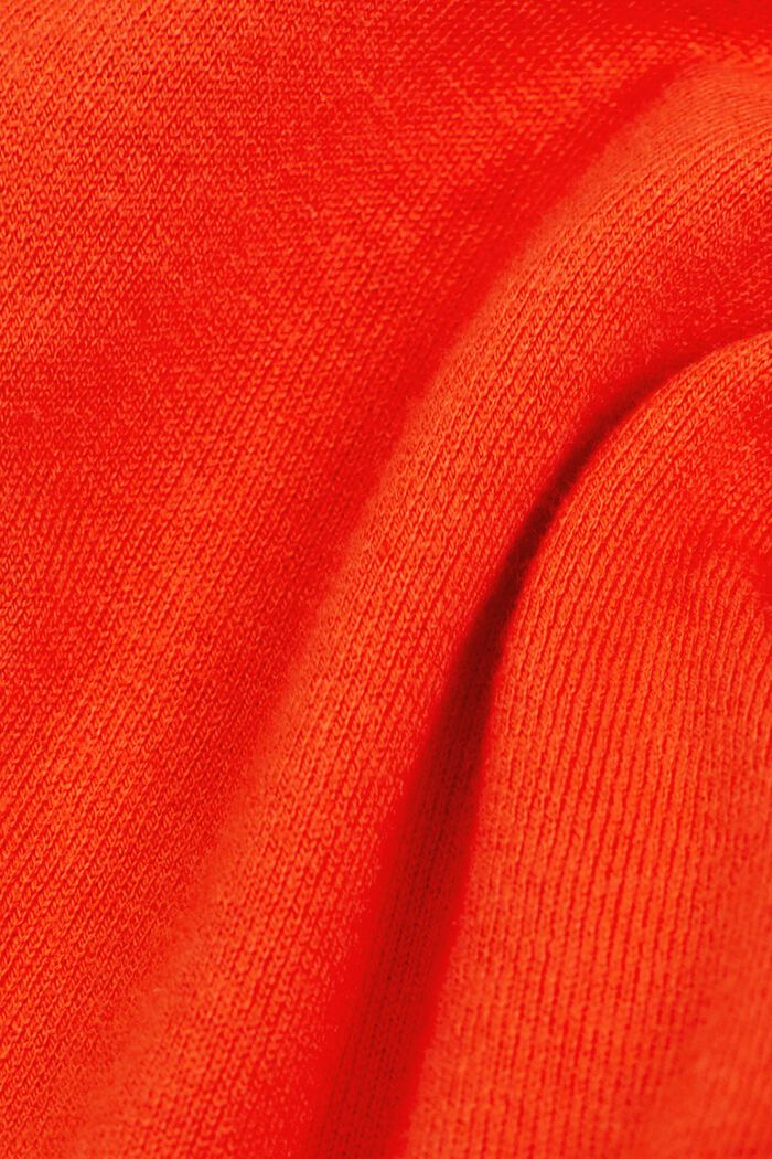 V-ringad-kofta, ORANGE RED, detail image number 4