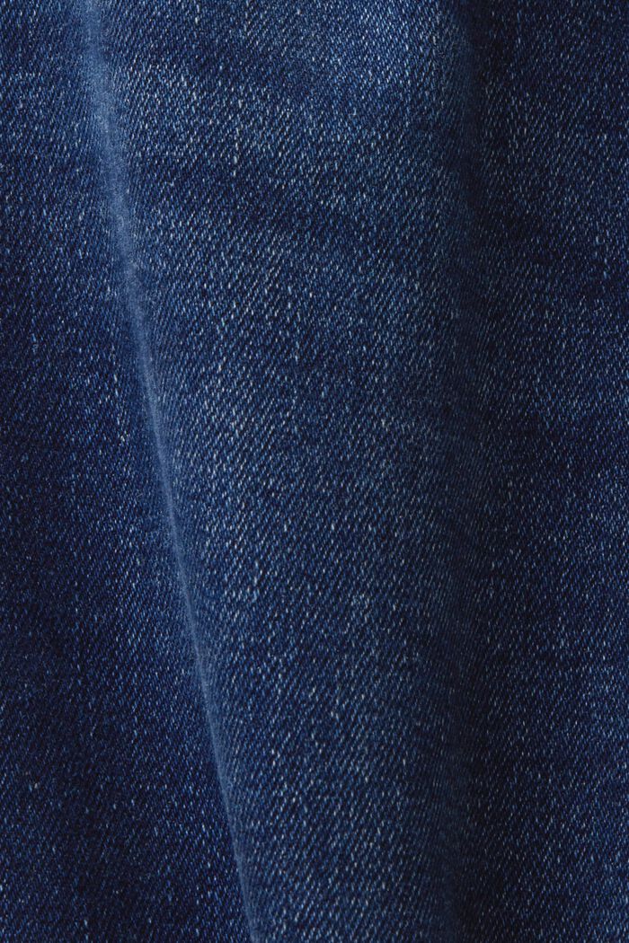 Återvunnet: Bootcutjeans med hög midja, BLUE DARK WASHED, detail image number 6