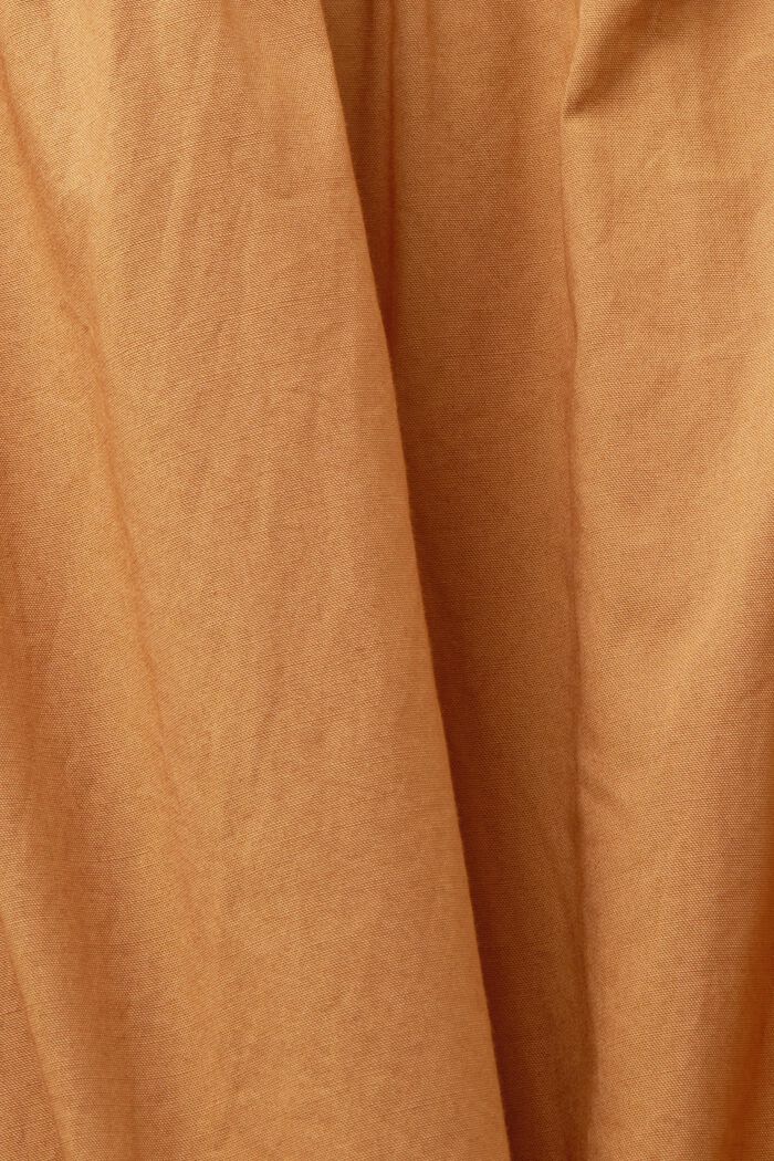 Skjortklänning med knytskärp, 100 % bomull, CARAMEL, detail image number 5