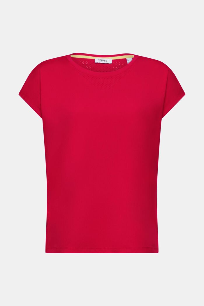 Kortärmad tränings-T-shirt, DARK RED, detail image number 5