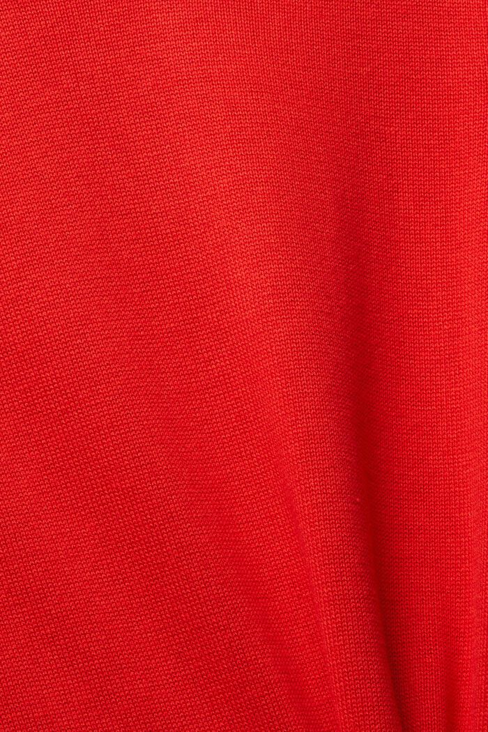 Stickad midiklänning, ORANGE RED, detail image number 1
