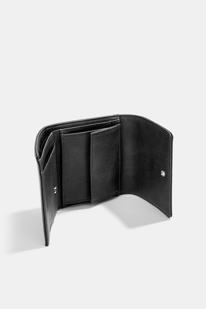 Liten plånbok i skinnlook, BLACK, detail image number 2