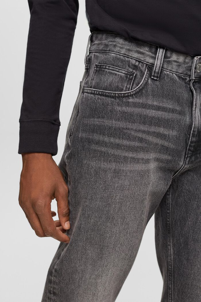 Jeans med raka ben, GREY MEDIUM WASHED, detail image number 3