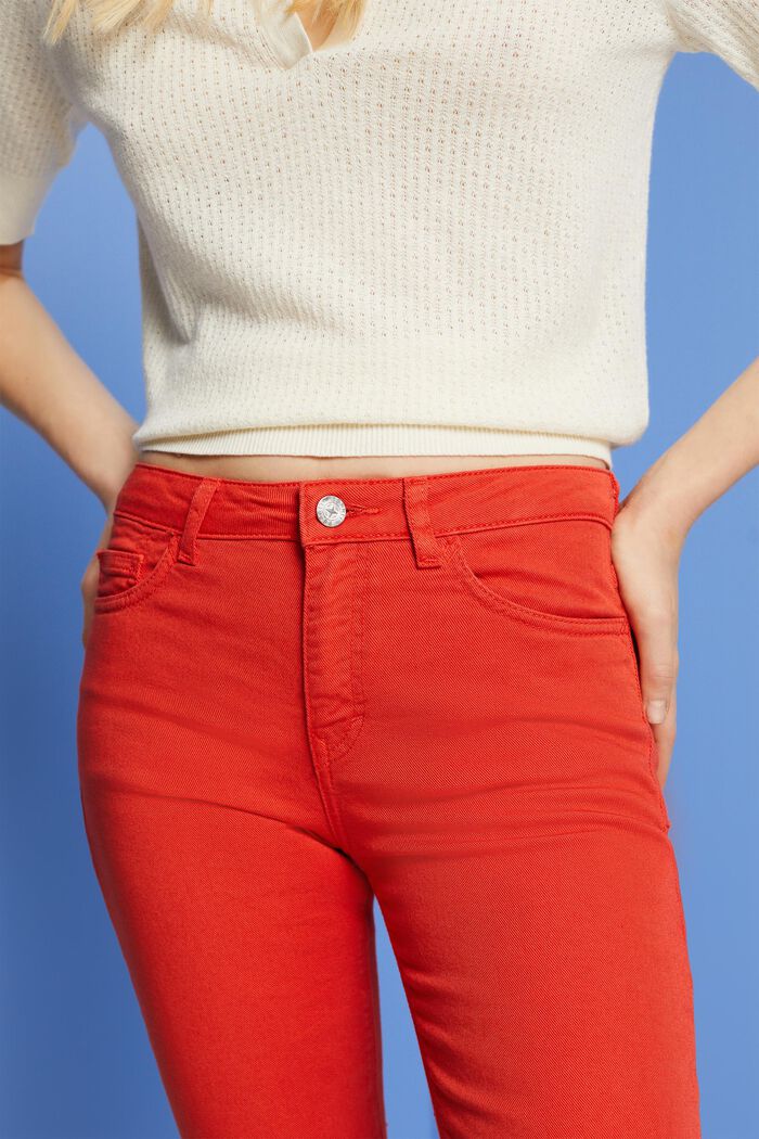 Smala jeans med medelhög midja, ORANGE RED, detail image number 2