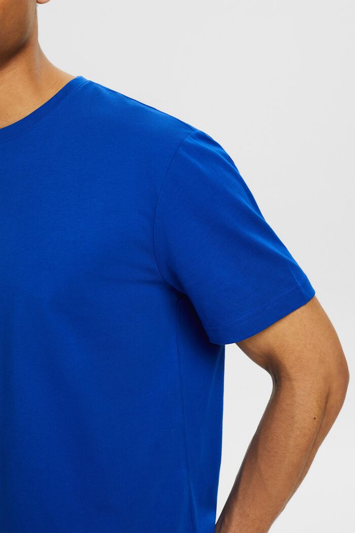 Kortärmad T-shirt med rund ringning, BRIGHT BLUE, detail image number 3