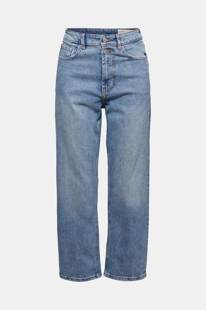 Ankellånga jeans med modern passform, BLUE LIGHT WASHED, overview