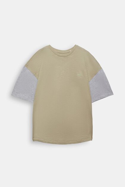 Tvåfärgad T-shirt med slubstruktur